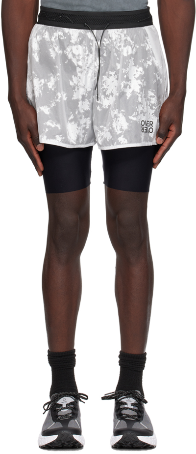 Over Over White 2 Layer Shorts In Grau