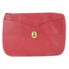 DIOR DIOR RED LEATHER CLUTCH BAG (PRE-OWNED)