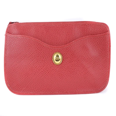 Pre-owned Dior Red Leather Clutch Bag ()