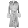 MADE IN ITALY MADE IN ITALY ELEGANT WOOL COAT WITH LUXURIOUS FOX FUR WOMEN'S TRIM