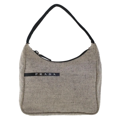 Prada Sports Beige Canvas Shoulder Bag ()