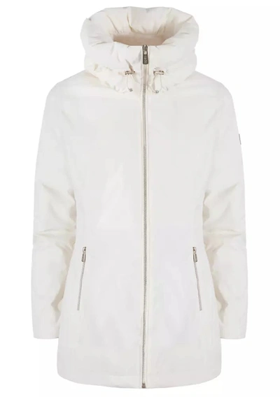 Yes Zee Polyamide Jackets & Women's Coat In White