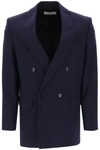 Ami Alexandre Mattiussi Ami Alexandre Matiussi Wool Serge Double Breasted Blazer In Blue