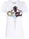 Vivienne Westwood Signature Orb Spray-print T-shirt In White