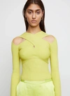 BAILEY44 MIMOSA HAZEL STRETCH COLD SHOULDER CUTOUT SWEATER