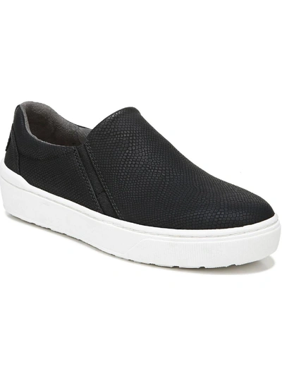 Dr. Scholl's Shoes Do It Right Womens Faux Suede Lifestyle Slip-on Sneakers In Black