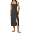 Beyond Yoga Featherweight Getaway Split Hem Midi Dress In Grey