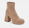 Dolce Vita Women's Ulyses Square Toe Platform Boots In Grey
