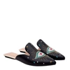 Butrich Shazam Mule Flat Sandal In Black In Black