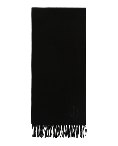 Jimmy Choo Cashmere Scarf In Black