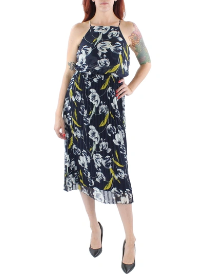 Sam Edelman Womens Printed Long Maxi Dress In Blue