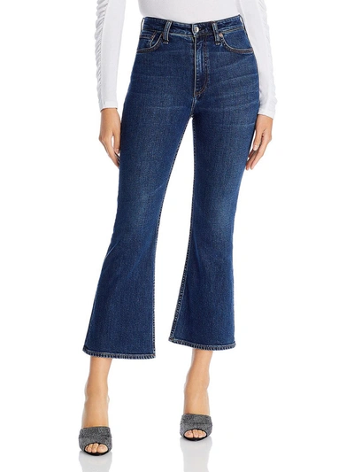 Rag & Bone Casey Womens High Rise Ankle Flare Jeans In Multi