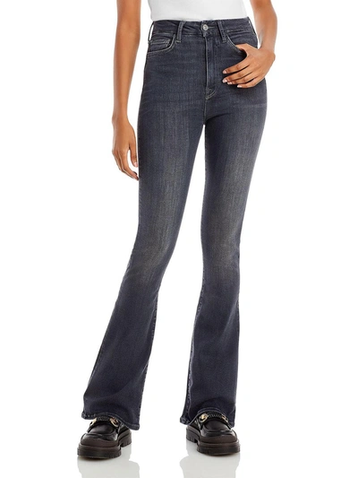 7 For All Mankind Womens Skinny Boot Cut High-waist Jeans In Grey
