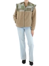 DRIFTWOOD WOMENS PATWORK SHORT TEDDY COAT