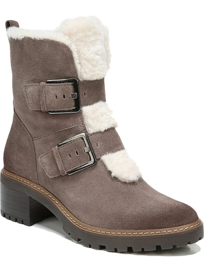 Naturalizer Tristan Womens Suede Faux Fur Winter Boots In Multi