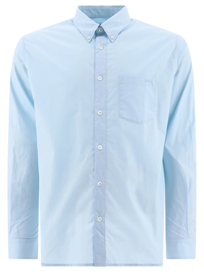 Apc A.p.c. Edouard Buttoned Shirt In Blue