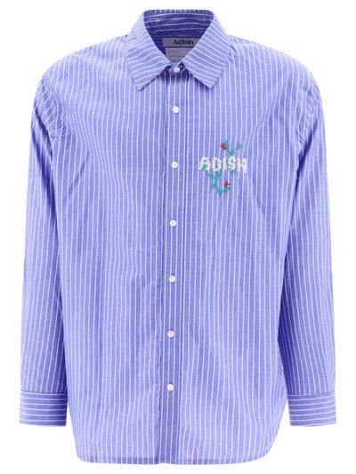 Adish Nafnuf Pinstriped Cotton Shirt In Blue