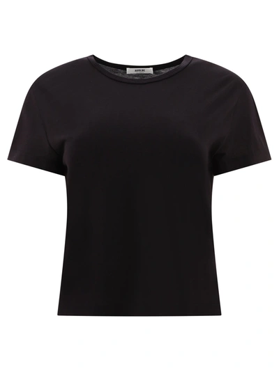 Agolde Drew Round-neck T-shirt In Black