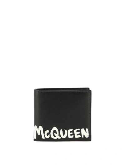 Alexander Mcqueen Alexander Mc Queen Mc Queen Graffiti Wallet In Black