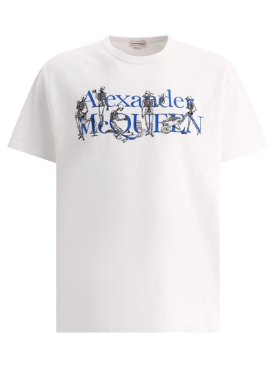 Alexander Mcqueen Alexander Mc Queen Skeleton Band T Shirt In White
