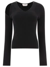 Alexander Mcqueen Alexander Mc Queen Slashed Ribbed Knit Jumper