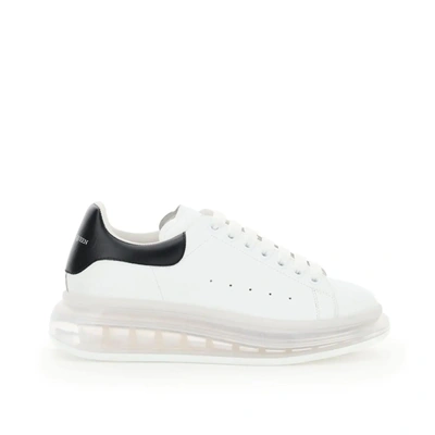 Alexander Mcqueen White Leather Oversized Sneakers In Multi-colored