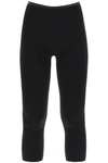 ALEXANDER WANG ALEXANDER WANG CROPPED LEGGINGS WITH CRYSTAL STUDDED LOGOED BAND