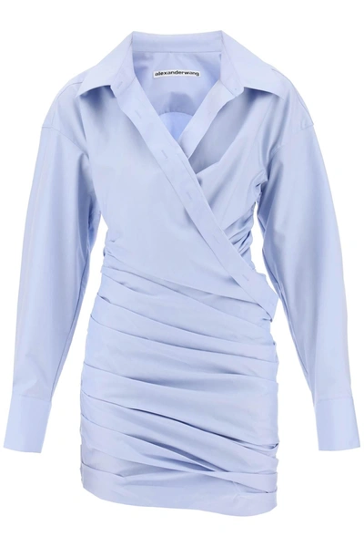 ALEXANDER WANG ALEXANDER WANG DRAPED MINI SHIRT DRESS