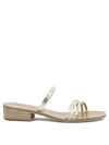 Ancient Greek Sandals Ladies Platinum Siopi Heel Sandals