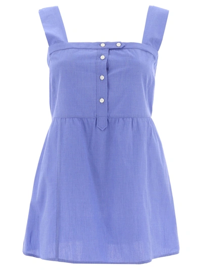 Aspesi Top With Bow In Light Blue