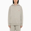 AUTRY AUTRY GREY HOODIE WITH PATCH