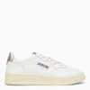 AUTRY AUTRY MEDALIST WHITE/GOLD LEATHER TRAINER