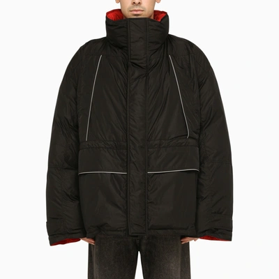 BALENCIAGA BALENCIAGA BALENCIAGA BLACK NYLON WRAP PARKA