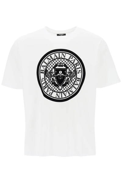 BALMAIN BALMAIN LOGO MEDALLION T SHIRT