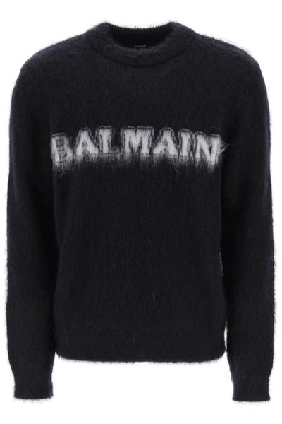 Balmain Logo-print Jumper In Black