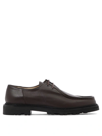 Bode University Leather Derby Shoes In Brown