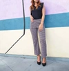 Eva Franco Houndstooth Flare Pant In Multi In Multi