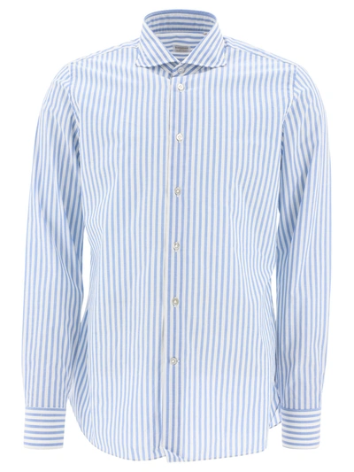 Borriello Striped Shirt In Blue
