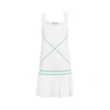 Bottega Veneta Pleated Embroidered Knitted Mini Dress
