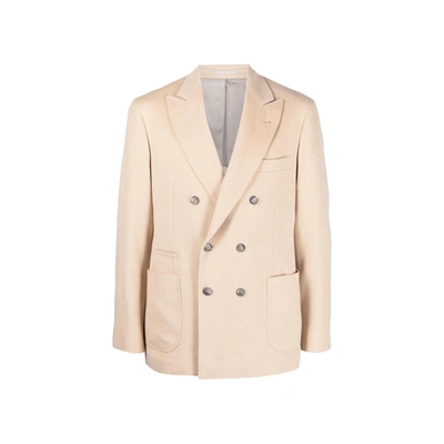 Brunello Cucinelli Wool Jacket In Neutrals