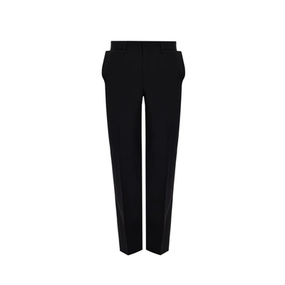 Burberry Wool Trousers In Black