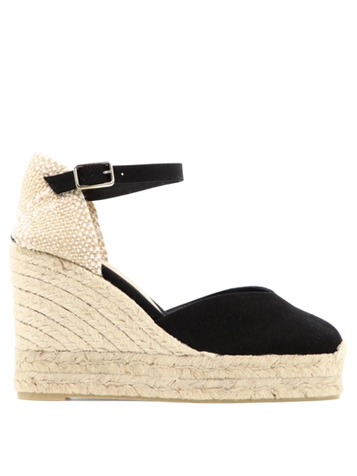 Castaã±er Carol Espadrille Wedges In Black