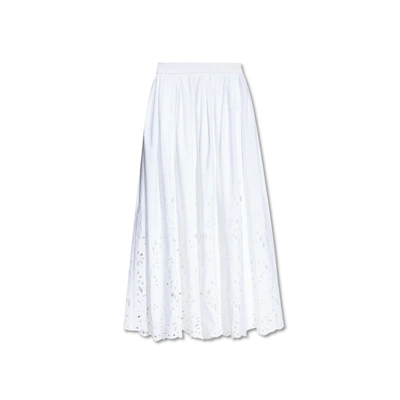 Chloé Mid-rise Cotton Maxi Skirt In White