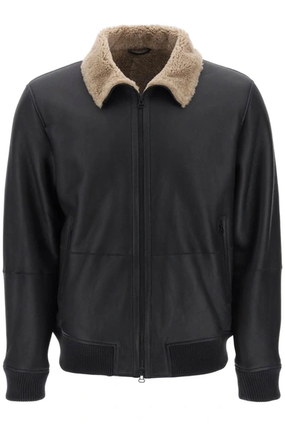 Closed Shearling Bomber Jacket In Brown