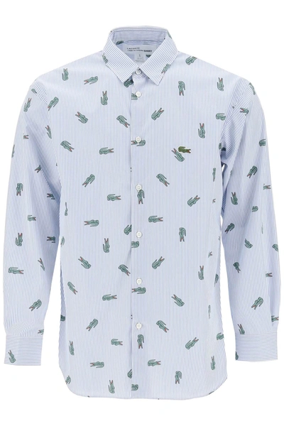 Comme Des Garçons Shirt Comme Des Garcons Shirt X Lacoste Oxford Shirt With Crocodile Motif In Mixed Colours
