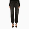 Darkpark Boyfriend Jeans With Ankle Ties And Faded Effect In Brown