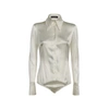 Dolce & Gabbana Collared Long-sleeve Silk Blouse