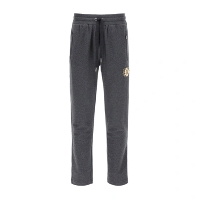 Dolce & Gabbana Cotton Jogging Trousers In Grey