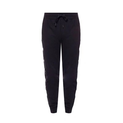 Dolce & Gabbana Brand-print Tapered-leg Cotton-jersey Jogging Bottoms In Black