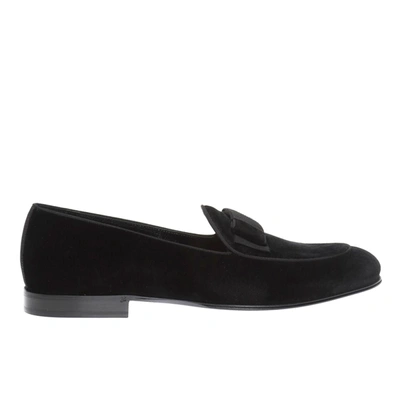 DOLCE & GABBANA DOLCE & GABBANA GG VELVET LOAFERS